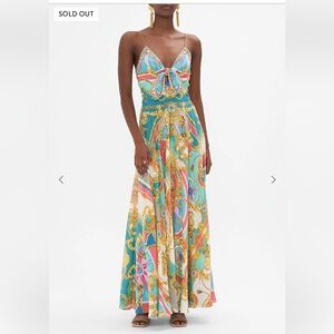 Camilla Sail Away with Me Print Silk Maxi Dress M like NEW